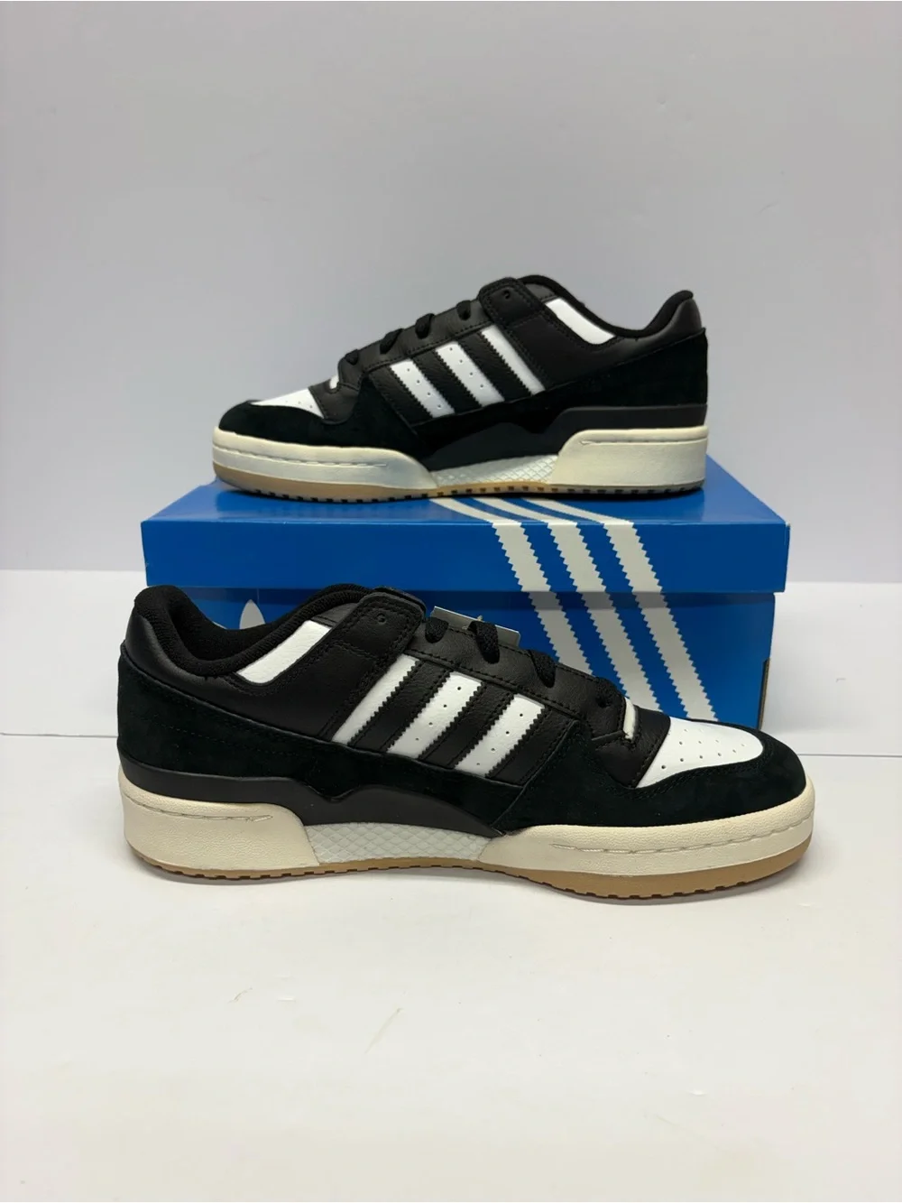 adidas Black and White Court-Inspired Low Sneakers